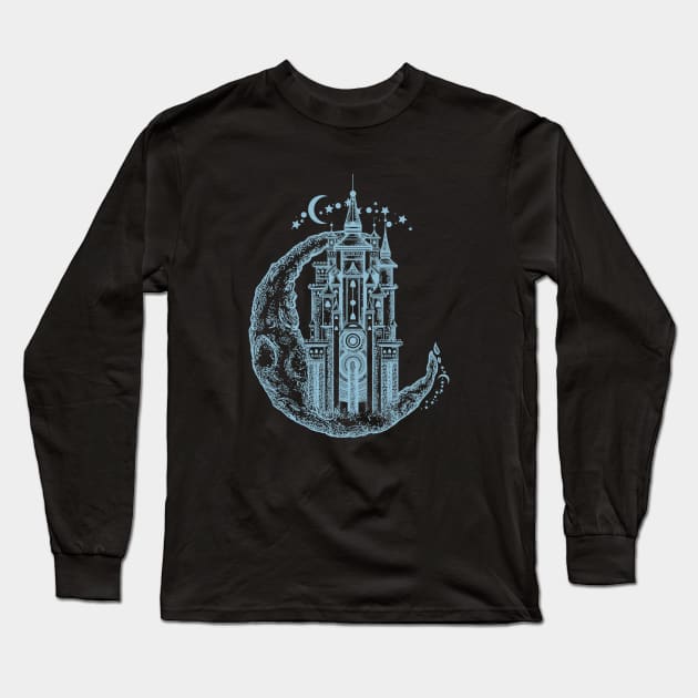 Half Moon Castle Spiritual Long Sleeve T-Shirt by mstory